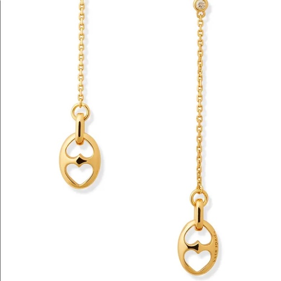 Kate Spade duo link linear earrings